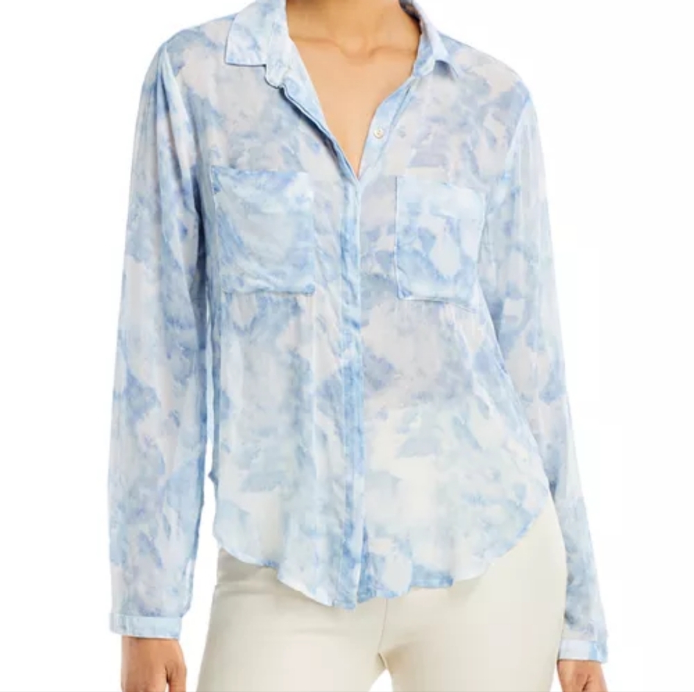 Cloth & Stone Sky Blue Tie-Dye Shirt